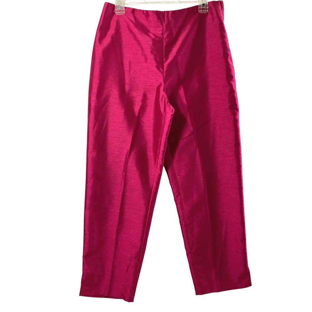 Giorgio Fiorlini‎ Womens Magenta Pink Dress Pants Size 12 High Rise Event Party